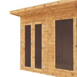 Mercia Maine 10x6 Ft Pent Shiplap Wooden Summer House With Double Door -Outdoor Garden Shop mercia maine 10x6 ft pent shiplap wooden summer house with double door5029442002552 06c