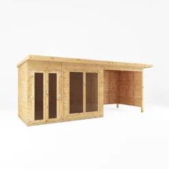 Mercia Maine 18x6 Ft Pent Shiplap Wooden Summer House With Double Door -Outdoor Garden Shop mercia maine 18x6 ft pent shiplap wooden summer house with double door5029442008738 01c