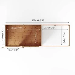 Mercia Maine 18x6 Ft Pent Shiplap Wooden Summer House With Double Door -Outdoor Garden Shop mercia maine 18x6 ft pent shiplap wooden summer house with double door5029442008738 02t