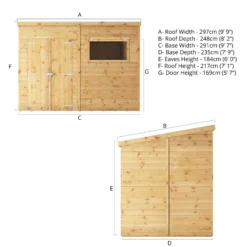 Mercia Premium 10x8 Ft Pent Shiplap Wooden 2 Door Shed With Floor -Outdoor Garden Shop mercia premium 10x8 ft pent shiplap wooden 2 door shed with floor5029442009292 01t