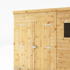 Mercia Premium 10x8 Ft Pent Shiplap Wooden 2 Door Shed With Floor -Outdoor Garden Shop mercia premium 10x8 ft pent shiplap wooden 2 door shed with floor5029442009292 03c
