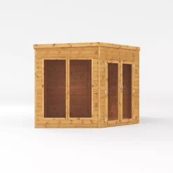 Mercia Summer House 13x9 Ft Pent Shiplap Solid Wood Summer House With Double Door -Outdoor Garden Shop mercia summer house 13x9 ft pent shiplap solid wood summer house with double door5029442002576 03c bq