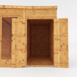 Mercia Summer House 13x9 Ft Pent Shiplap Solid Wood Summer House With Double Door -Outdoor Garden Shop mercia summer house 13x9 ft pent shiplap solid wood summer house with double door5029442002576 04c bq