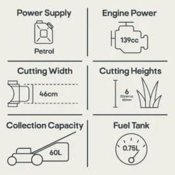 Mountfield HP185 139cc Petrol Rotary Lawnmower -Outdoor Garden Shop mountfield hp185 139cc petrol rotary lawnmower8008984856325 01t EN bq