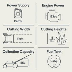 Mountfield SP160R 123cc Petrol Rotary Lawnmower -Outdoor Garden Shop mountfield sp160r 123cc petrol rotary lawnmower8008984848313 01t EN bq