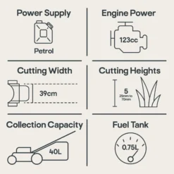 Mountfield SP164 123cc Petrol Lawnmower -Outdoor Garden Shop mountfield sp164 123cc petrol lawnmower8008984817982 01t EN bq