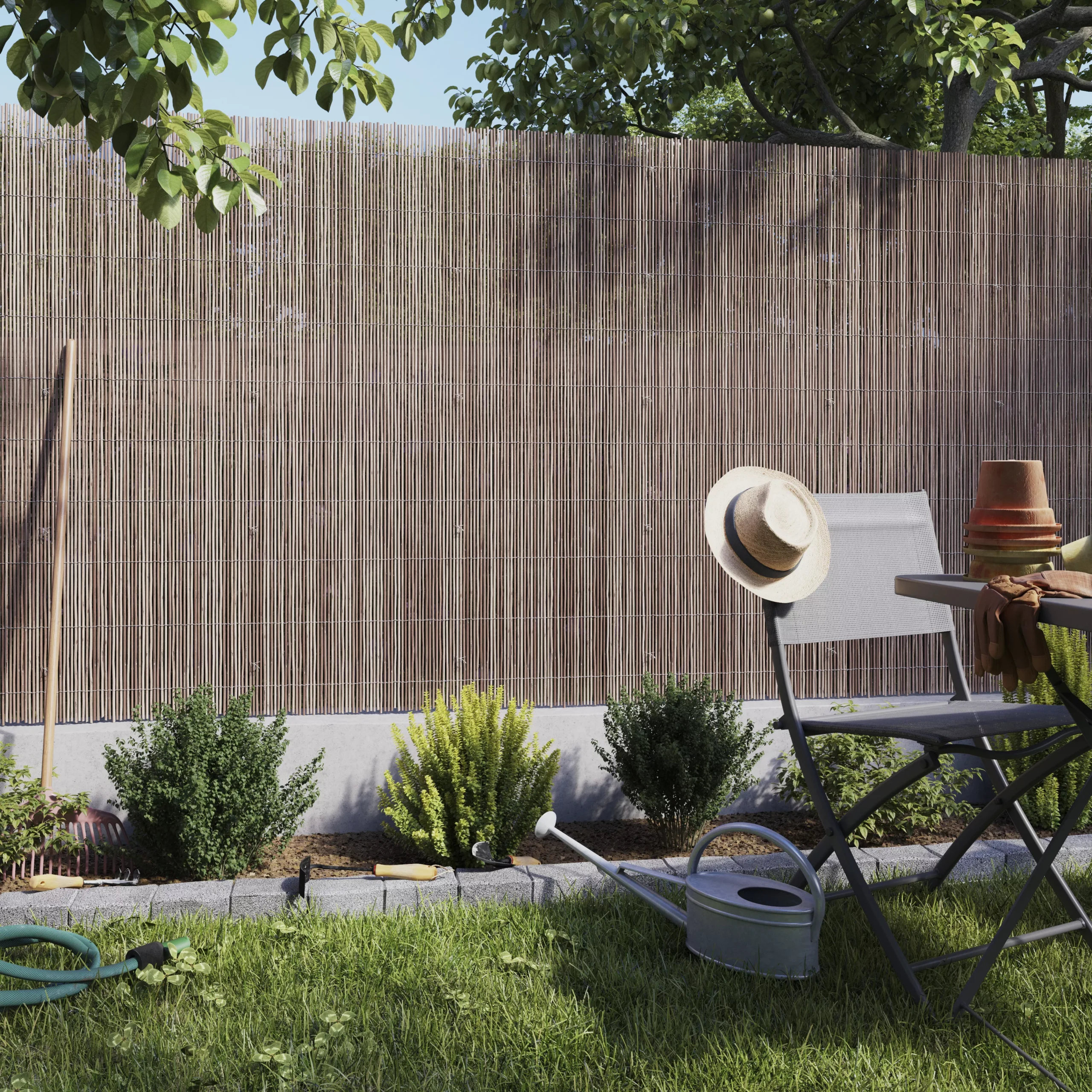 Natural Wicker Garden Screen (H)1.5m (W)3m 7 Natural Wicker Garden Screen (H)1.5m (W)3m - Image 5