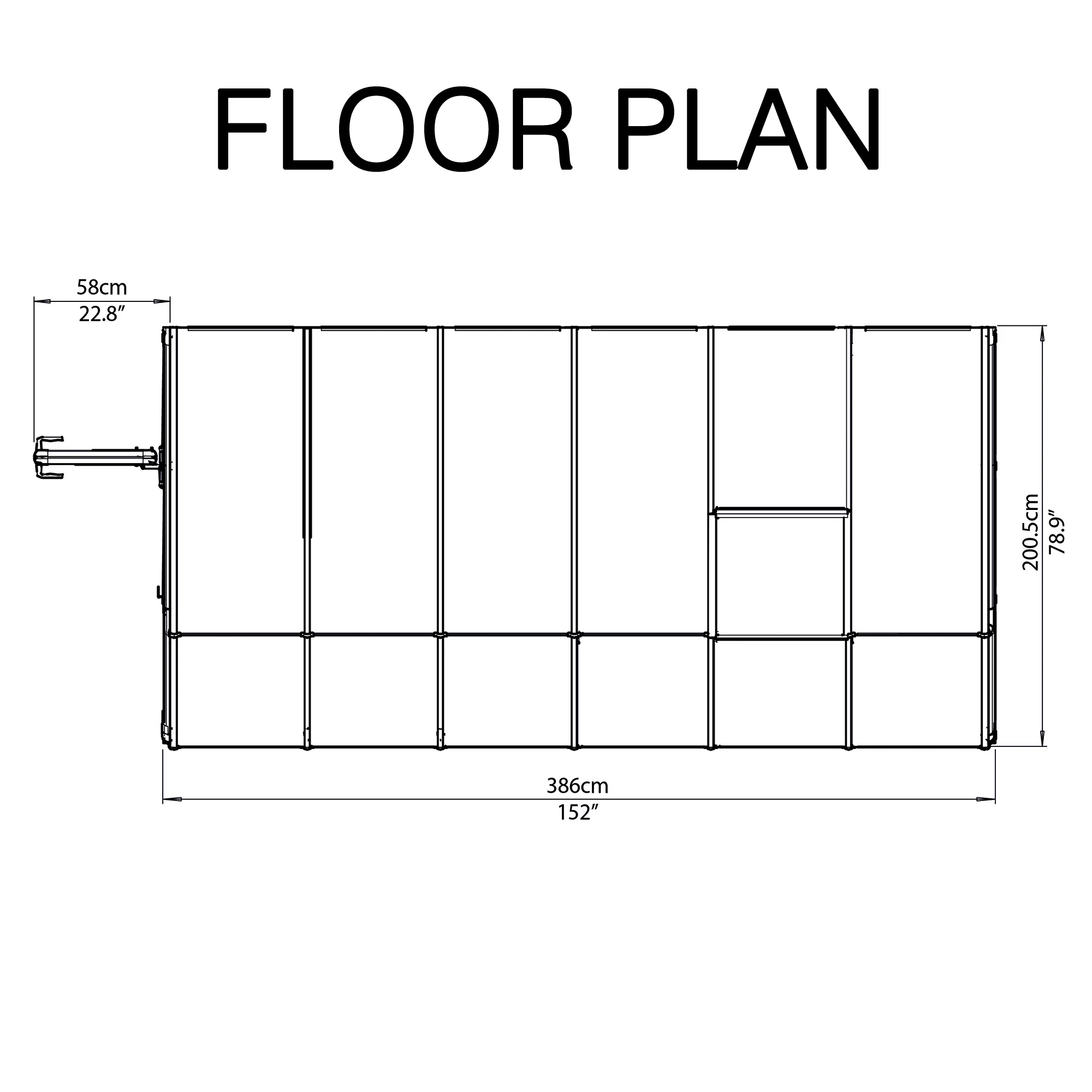Palram - Canopia 6X12 Barn Plastic Sun Room - Base Not Included 5 Palram - Canopia 6X12 Barn Plastic Sun Room - Base Not Included - Image 4