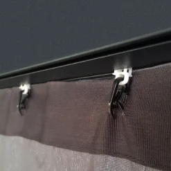 Palram - Canopia Dallas Grey Polyester (PES) Gazebo Curtain, Pack Of 4 (L)2120mm (W)5070mm -Outdoor Garden Shop palram canopia dallas grey polyester pes gazebo curtain pack of 4 l 2120mm w 5070mm7290108602715 03i