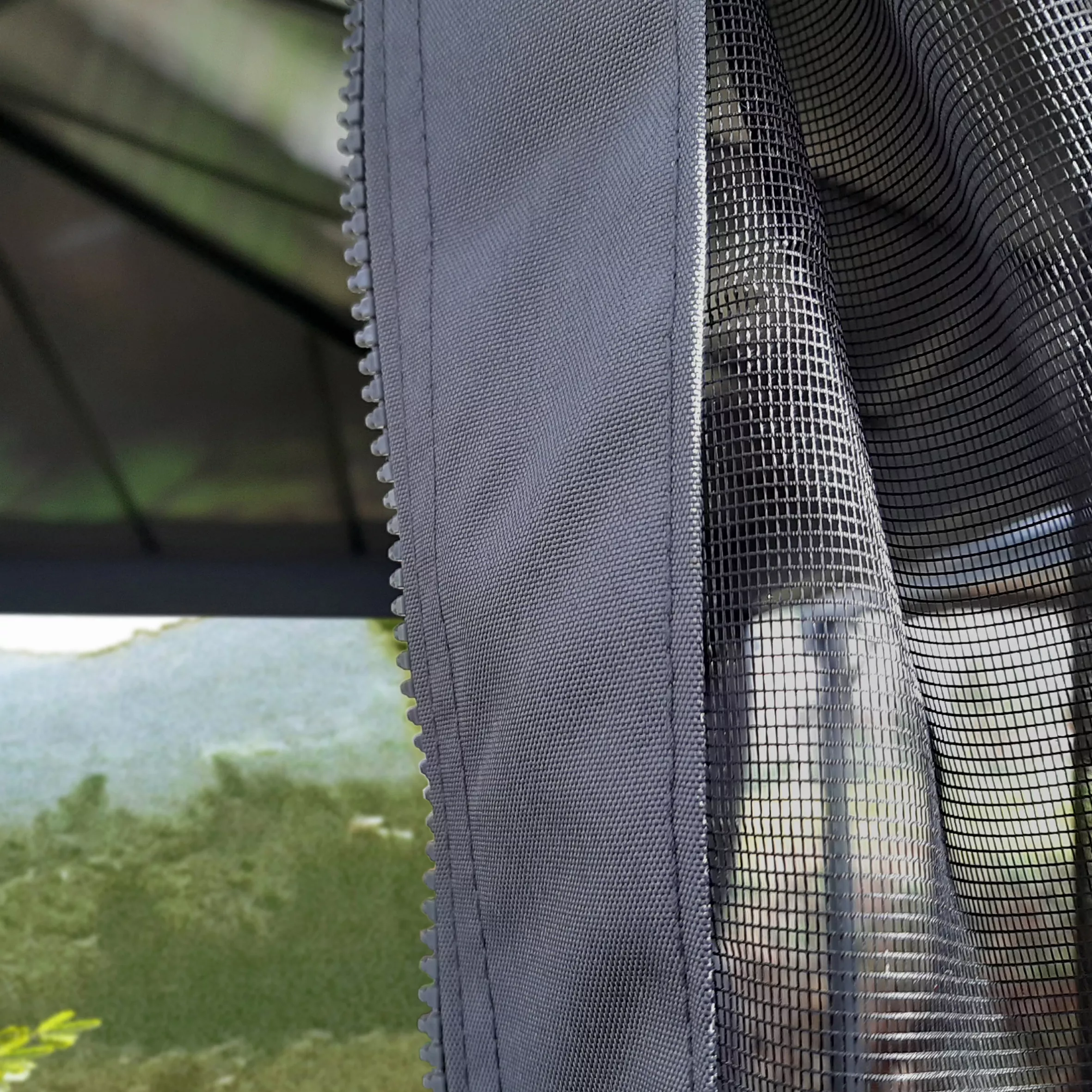 Palram - Canopia Dallas Grey Polyester (PES) Gazebo Netting, Pack Of 4 (L)2120mm (W)4090mm 6 Palram - Canopia Dallas Grey Polyester (PES) Gazebo Netting, Pack Of 4 (L)2120mm (W)4090mm - Image 4