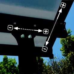 Palram - Canopia Feria Grey Non-retractable Awning, (L)4.25m (H)3.05m (W)3.85m -Outdoor Garden Shop palram canopia feria grey non retractable awning l 4 25m h 3 05m w 3 85m7290108134551 05i bq