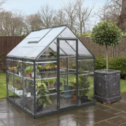 Palram - Canopia Harmony Grey 6X6 Greenhouse 13 Palram - Canopia Harmony Grey 6X6 Greenhouse -Outdoor Garden Shop palram canopia harmony grey 6x6 greenhouse7290108601046 02i BQ