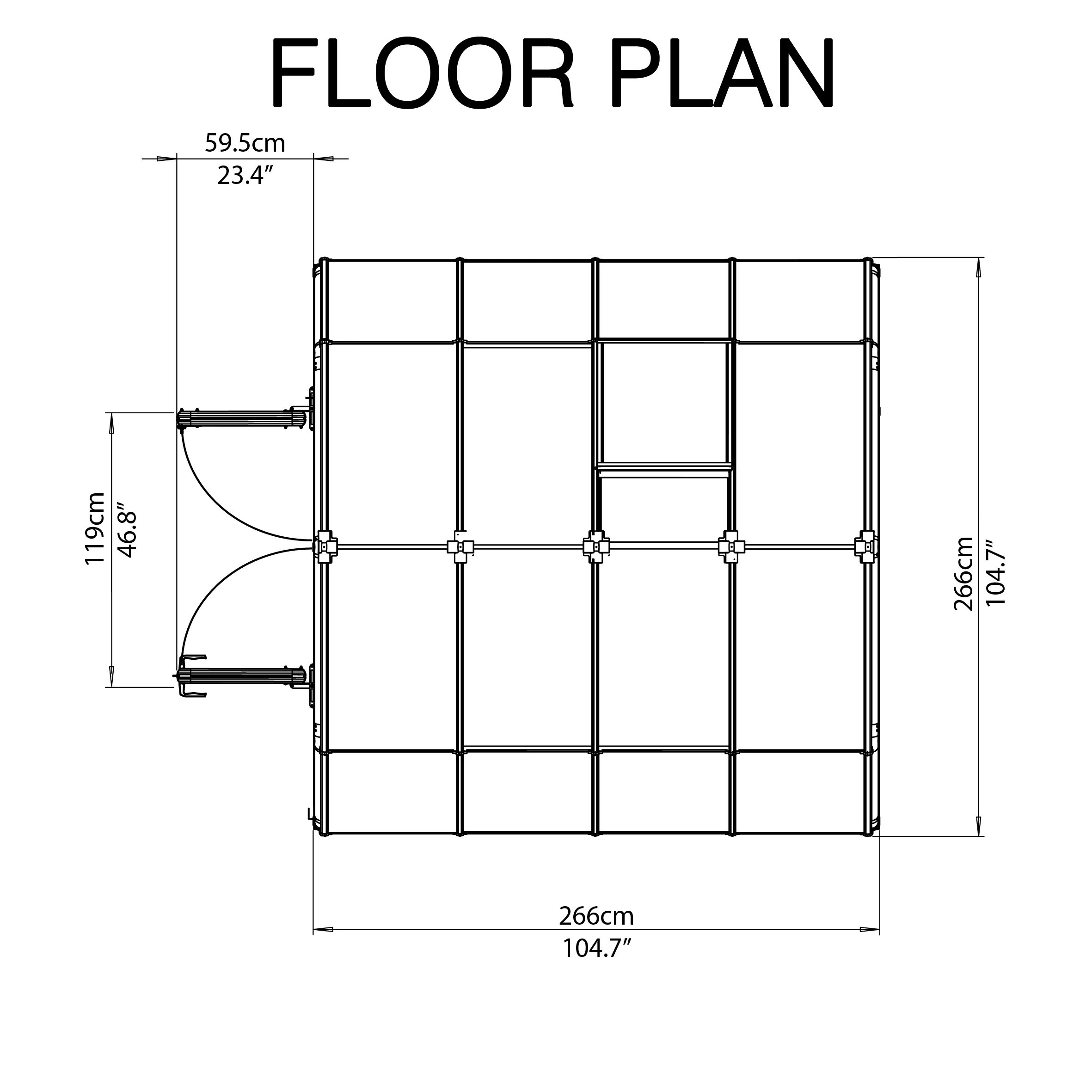 Palram - Canopia Hobby Gardner Green 8x8 Greenhouse 9 Palram - Canopia Hobby Gardner Green 8x8 Greenhouse - Image 7