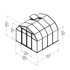 Palram - Canopia Hobby Gardner Green 8x8 Greenhouse 17 Palram - Canopia Hobby Gardner Green 8x8 Greenhouse -Outdoor Garden Shop palram canopia hobby gardner green 8x8 greenhouse7290103121655 02t bq