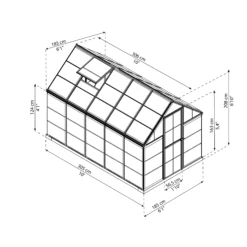Palram - Canopia Mythos Green 6X10 Greenhouse -Outdoor Garden Shop palram canopia mythos green 6x10 greenhouse7290103110956 01t BQ