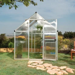 Palram - Canopia Mythos Silver 6x4 Greenhouse -Outdoor Garden Shop palram canopia mythos silver 6x4 greenhouse7290103110901 06i bq