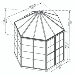 Palram - Canopia Oasis™ Grey 8x6 Greenhouse -Outdoor Garden Shop palram canopia oasis grey 8x6 greenhouse7290108133837 01t bq