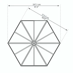 Palram - Canopia Oasis™ Grey 8x6 Greenhouse -Outdoor Garden Shop palram canopia oasis grey 8x6 greenhouse7290108133837 02t bq