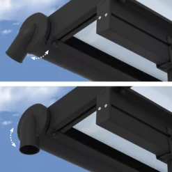 Palram - Canopia Olympia Grey Non-retractable Awning, (L)6.19m (H)3.05m (W)2.95m -Outdoor Garden Shop palram canopia olympia grey non retractable awning l 6 19m h 3 05m w 2 95m7290108134315 03i bq