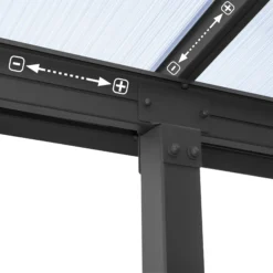 Palram - Canopia Olympia Grey Non-retractable Awning, (L)6.19m (H)3.05m (W)2.95m -Outdoor Garden Shop palram canopia olympia grey non retractable awning l 6 19m h 3 05m w 2 95m7290108134315 04i bq