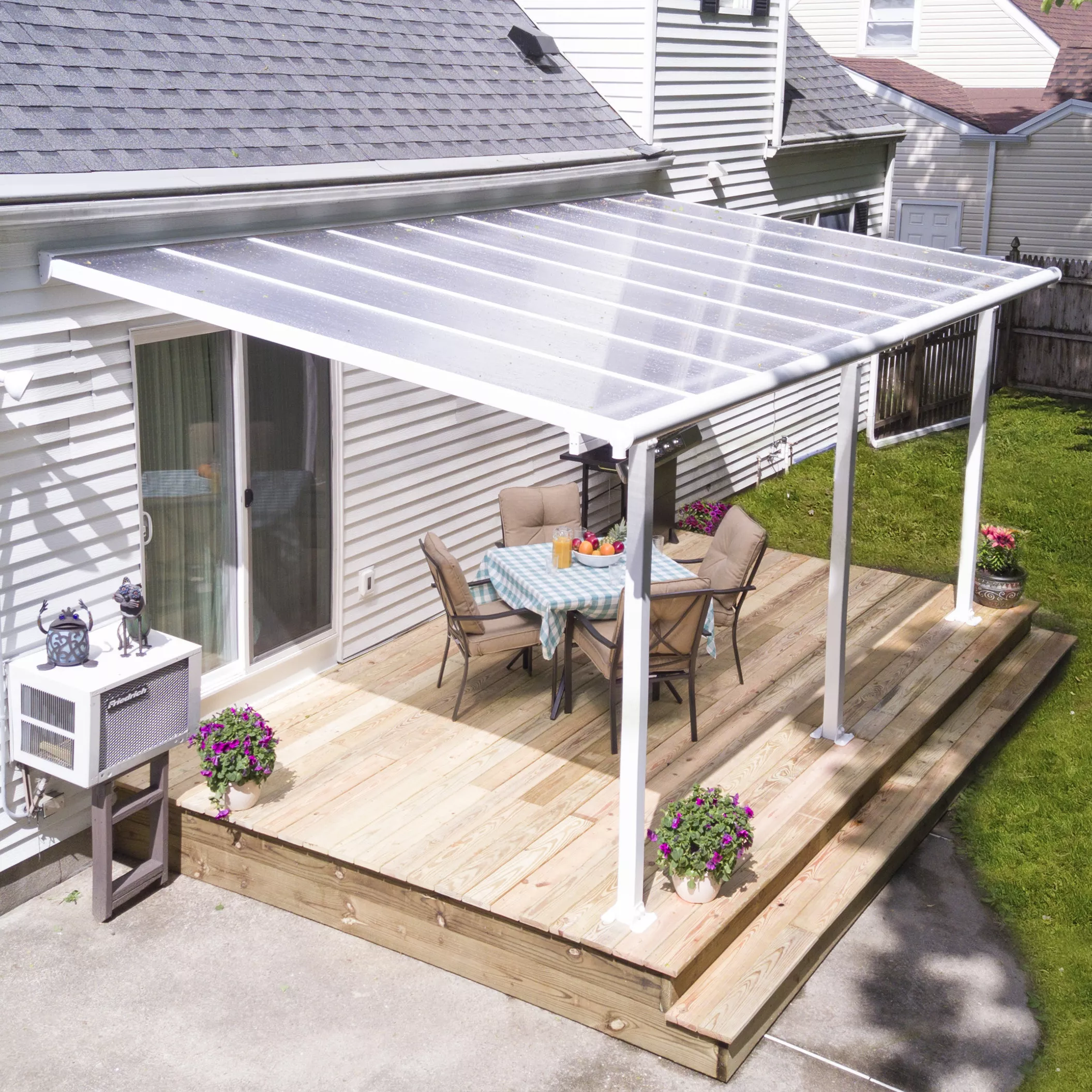 Palram - Canopia Olympia White Non-retractable Awning, (L)3.07m (H)3.05m (W)2.95m 3 Palram - Canopia Olympia White Non-retractable Awning, (L)3.07m (H)3.05m (W)2.95m