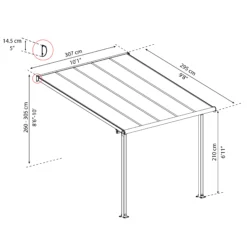 Palram - Canopia Olympia White Non-retractable Awning, (L)3.07m (H)3.05m (W)2.95m 18 Palram - Canopia Olympia White Non-retractable Awning, (L)3.07m (H)3.05m (W)2.95m -Outdoor Garden Shop palram canopia olympia white non retractable awning l 3 07m h 3 05m w 2 95m7290108133974 01t bq
