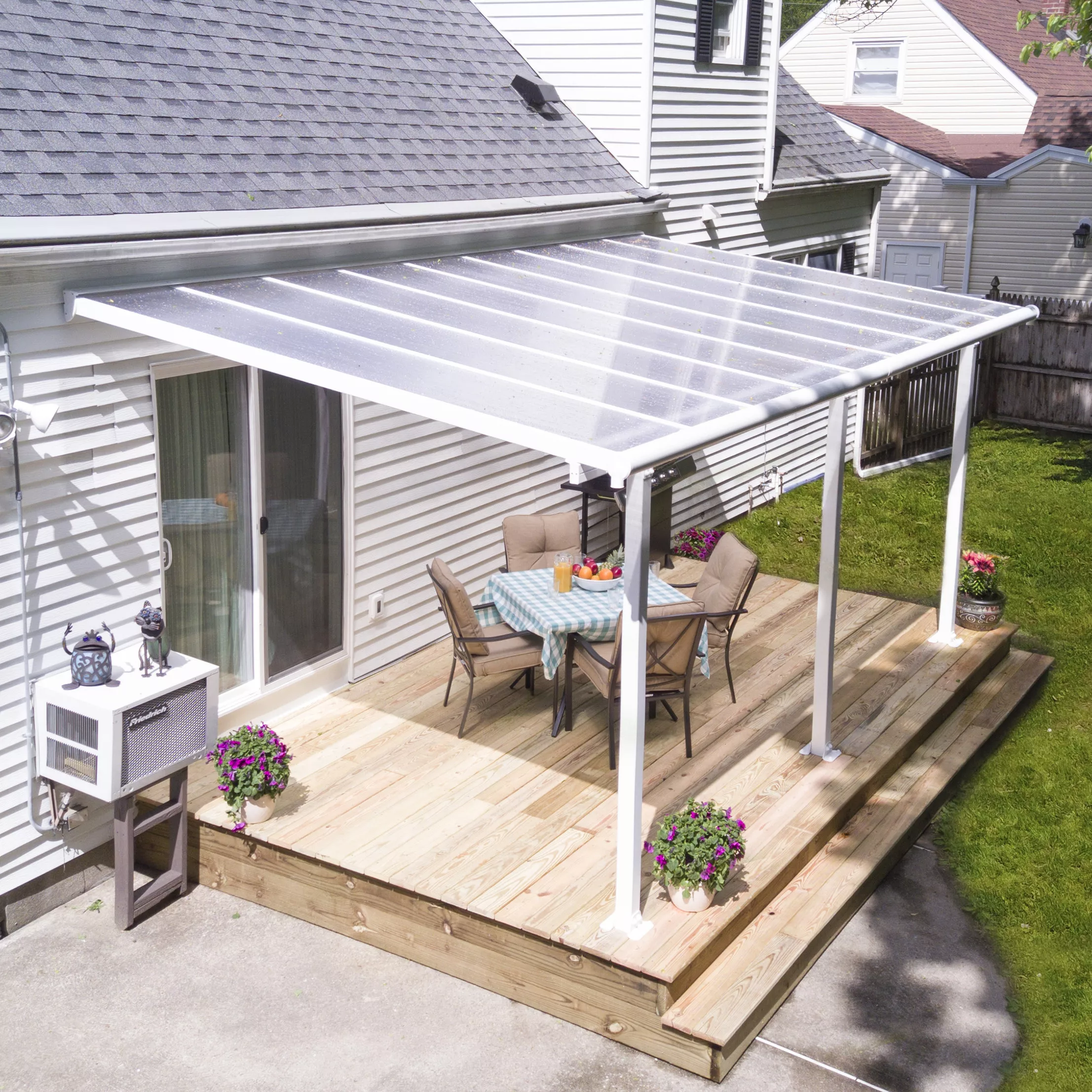 Palram - Canopia Olympia White Non-retractable Awning, (L)5.46m (H)3.05m (W)2.95m 3 Palram - Canopia Olympia White Non-retractable Awning, (L)5.46m (H)3.05m (W)2.95m