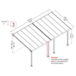 Palram - Canopia Olympia White Non-retractable Awning, (L)6.19m (H)3.05m (W)2.95m -Outdoor Garden Shop palram canopia olympia white non retractable awning l 6 19m h 3 05m w 2 95m7290108134308 01t bq