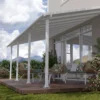 Palram - Canopia Olympia White Non-retractable Awning, (L)7.39m (H)3.05m (W)2.95m -Outdoor Garden Shop palram canopia olympia white non retractable awning l 7 39m h 3 05m w 2 95m7290108134322 01i bq