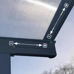 Palram - Canopia Sierra Grey Non-retractable Awning, (L)2.25m (H)3m (W)2.28m -Outdoor Garden Shop palram canopia sierra grey non retractable awning l 2 25m h 3m w 2 28m7290108131307 03i bq