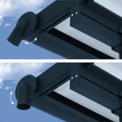 Palram - Canopia Sierra Grey Non-retractable Awning, (L)4.48m (H)3m (W)2.28m -Outdoor Garden Shop palram canopia sierra grey non retractable awning l 4 48m h 3m w 2 28m7290108138535 03i bq