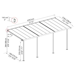 Palram - Canopia Sierra Grey Non-retractable Awning, (L)6.71m (H)3m (W)2.28m 14 Palram - Canopia Sierra Grey Non-retractable Awning, (L)6.71m (H)3m (W)2.28m -Outdoor Garden Shop palram canopia sierra grey non retractable awning l 6 71m h 3m w 2 28m7290108138542 01t bq