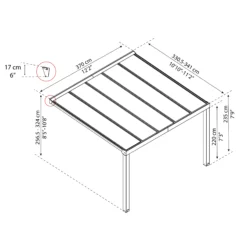 Palram - Canopia Stockholm Grey Non-retractable Awning, (L)3.7m (H)3.24m (W)3.41m 23 Palram - Canopia Stockholm Grey Non-retractable Awning, (L)3.7m (H)3.24m (W)3.41m -Outdoor Garden Shop palram canopia stockholm grey non retractable awning l 3 7m h 3 24m w 3 41m7290108602517 01t bq