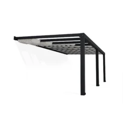 Palram - Canopia Stockholm Grey Non-retractable Awning, (L)6.6m (H)3.24m (W)3.41m -Outdoor Garden Shop palram canopia stockholm grey non retractable awning l 6 6m h 3 24m w 3 41m7290108602531 02c bq