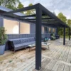 Palram - Canopia Stockholm Grey Non-retractable Awning, (L)7.32m (H)3.24m (W)3.41m -Outdoor Garden Shop palram canopia stockholm grey non retractable awning l 7 32m h 3 24m w 3 41m7290108602548 02i