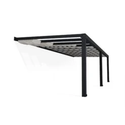 Palram - Canopia Stockholm Grey Non-retractable Awning, (L)8.05m (H)3.24m (W)3.41m -Outdoor Garden Shop palram canopia stockholm grey non retractable awning l 8 05m h 3 24m w 3 41m7290108602555 02c bq