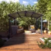 Palram - Canopia Tucson Grey Rectangular Gazebo, (W)4.3m (D)3.59m - Assembly Required -Outdoor Garden Shop palram canopia tucson grey rectangular gazebo w 4 3m d 3 59m assembly required7290108601633 01i bq