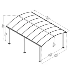Palram - Canopia Tucson Grey Rectangular Gazebo, (W)5.02m (D)3.59m - Assembly Required 18 Palram - Canopia Tucson Grey Rectangular Gazebo, (W)5.02m (D)3.59m - Assembly Required -Outdoor Garden Shop palram canopia tucson grey rectangular gazebo w 5 02m d 3 59m assembly required7290108601626 01t bq