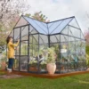 Palram - Canopia Victory Dark Grey 12x10 Greenhouse -Outdoor Garden Shop palram canopia victory dark grey 12x10 greenhouse7290103121914 02i bq