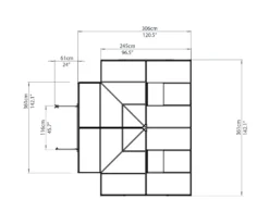 Palram - Canopia Victory Dark Grey 12x10 Greenhouse -Outdoor Garden Shop palram canopia victory dark grey 12x10 greenhouse7290103121914 02t