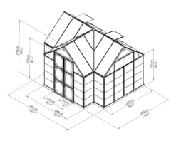 Palram - Canopia Victory Dark Grey 12x10 Greenhouse -Outdoor Garden Shop palram canopia victory dark grey 12x10 greenhouse7290103121914 03t