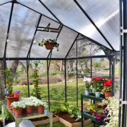 Palram - Canopia Victory Dark Grey 12x10 Greenhouse -Outdoor Garden Shop palram canopia victory dark grey 12x10 greenhouse7290103121914 39c