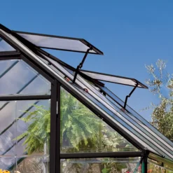 Palram - Canopia Victory Dark Grey 12x10 Greenhouse -Outdoor Garden Shop palram canopia victory dark grey 12x10 greenhouse7290103121914 41c