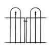 Panacea Steel Triple Arch Finial Gate, (H)0.94m (W)0.85m