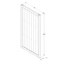 Pine Traditional Gate, (H)1.8m (W)0.92m -Outdoor Garden Shop pine traditional gate h 1 8m w 0 92m5013053157473 01t bq