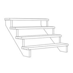 Richard Burbidge Redwood Deck Step (W)1066mm (T)40mm, Set Of 6 -Outdoor Garden Shop richard burbidge redwood deck step w 1066mm t 40mm set of 65000473080368 01t BQ