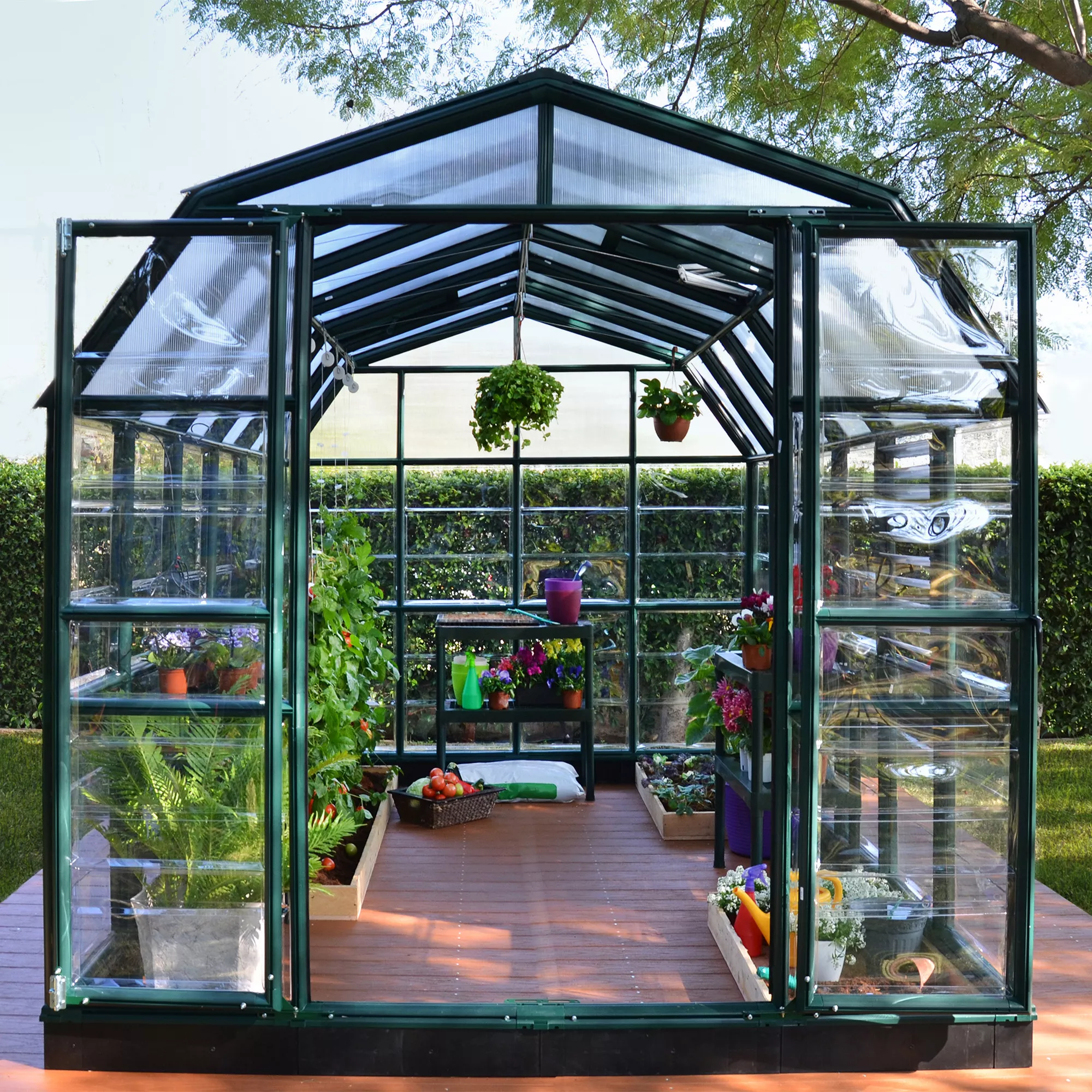 Rion Grand Gardner Green 8x12 Greenhouse 7 Rion Grand Gardner Green 8x12 Greenhouse - Image 5