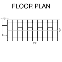 Rion Grand Gardner Green 8x20 Greenhouse -Outdoor Garden Shop rion grand gardner green 8x20 greenhouse7290103121648 02t