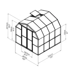 Rion Grand Gardner Green 8x8 Greenhouse 18 Rion Grand Gardner Green 8x8 Greenhouse -Outdoor Garden Shop rion grand gardner green 8x8 greenhouse7290103121570 01t