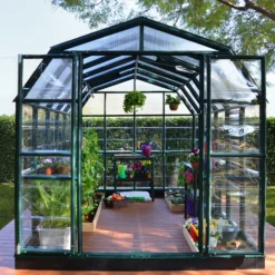 Rion Grand Gardner Green 8x8 Greenhouse 13 Rion Grand Gardner Green 8x8 Greenhouse -Outdoor Garden Shop rion grand gardner green 8x8 greenhouse7290103121570 02i bq